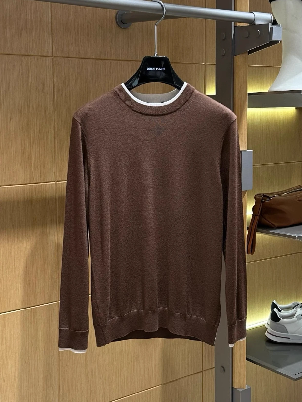 

Итальянский шерстяной теплый простой повседневный вязаный свитер LP