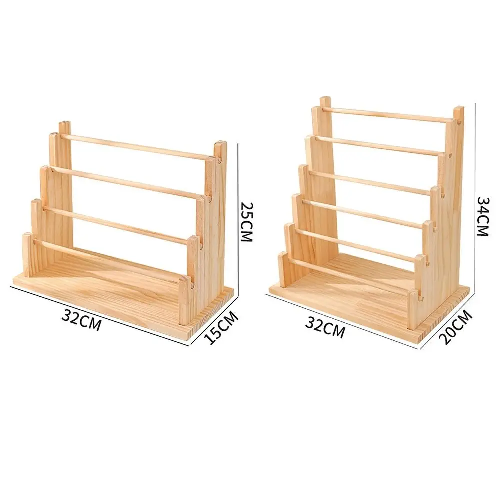 Solid Wood Bracelet Display Stand Multistep Ladder Strong Load-bearing Jewelry Organizer 4/6 Layer Bangle Storage Rack