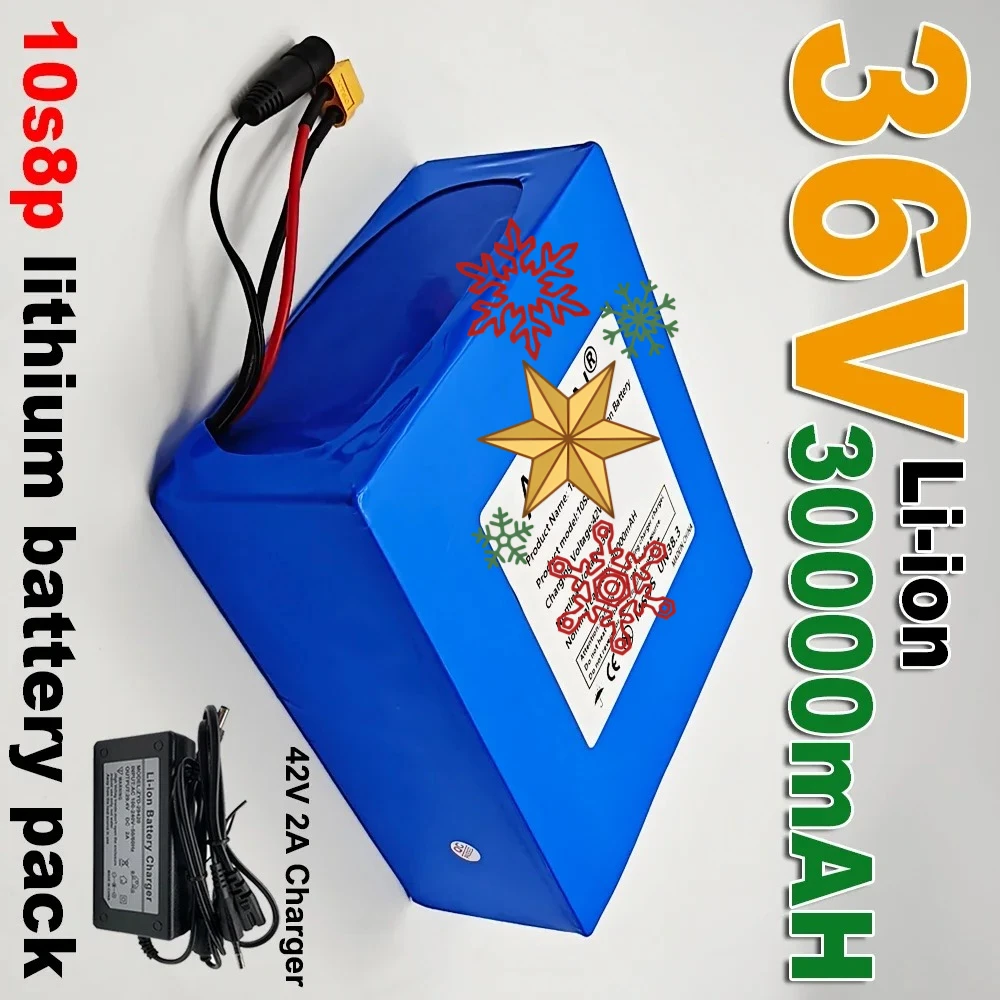 

36V Battery 30000mah Lithium-ion 10S8P Battery Pack 250W~1000W for Ebike,Car,Bicycle,Scooter with BMS