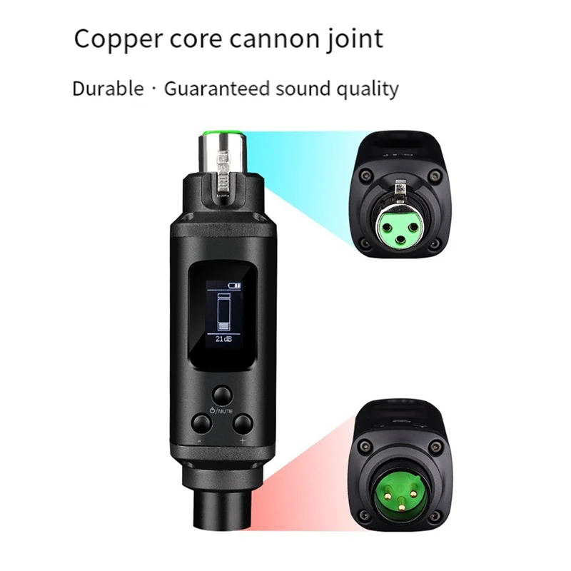 Rechargeable Dynamic Microphone Preamplifier LCD Screen 12DB-39DB Built-In Rechargeable Amplifier For SM58