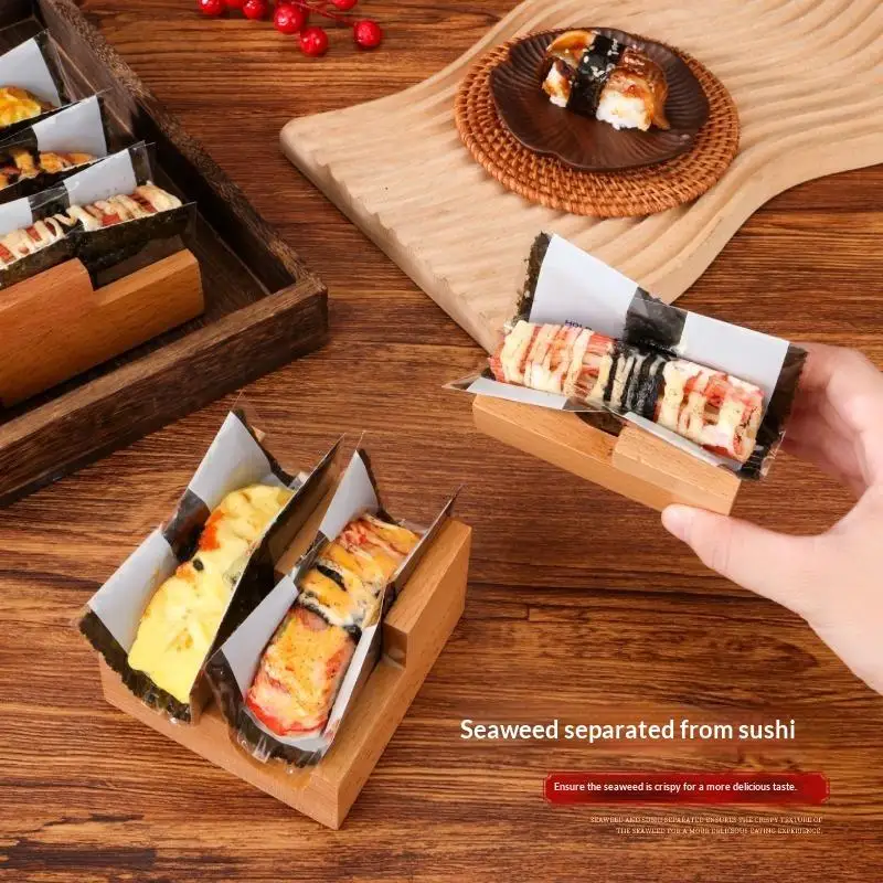Sushi Roll Packaging Sheet Film Japanese Style Food Grade: 200pcs Plastic Easy Tear Display Convenience Bag