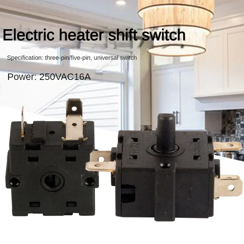Small Sun 3-pin and 5-pin gear switch, universal electric heating fan, electric oil-filled radiator, 16A electric heater