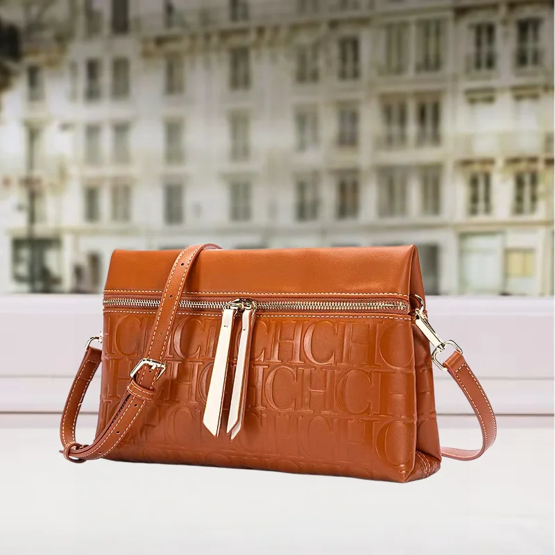 CH Simple and light luxury niche design handbag makeup bag trendy versatile large capacity shoulder crossbody bag