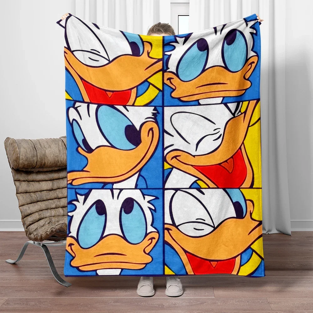 Cute cartoon Donald Duck Blanket,Lightweight Flannel Throw for Sofa, Bed, Travel, Camping, Livingroom, Office, Couch,Chair