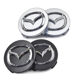 4 pçs 56mm centro da roda do carro hub cap emblema decalque roda adesivo para mazda 3 6tenza axela demio cx3 cx5 mp ms rx8 bens de carro