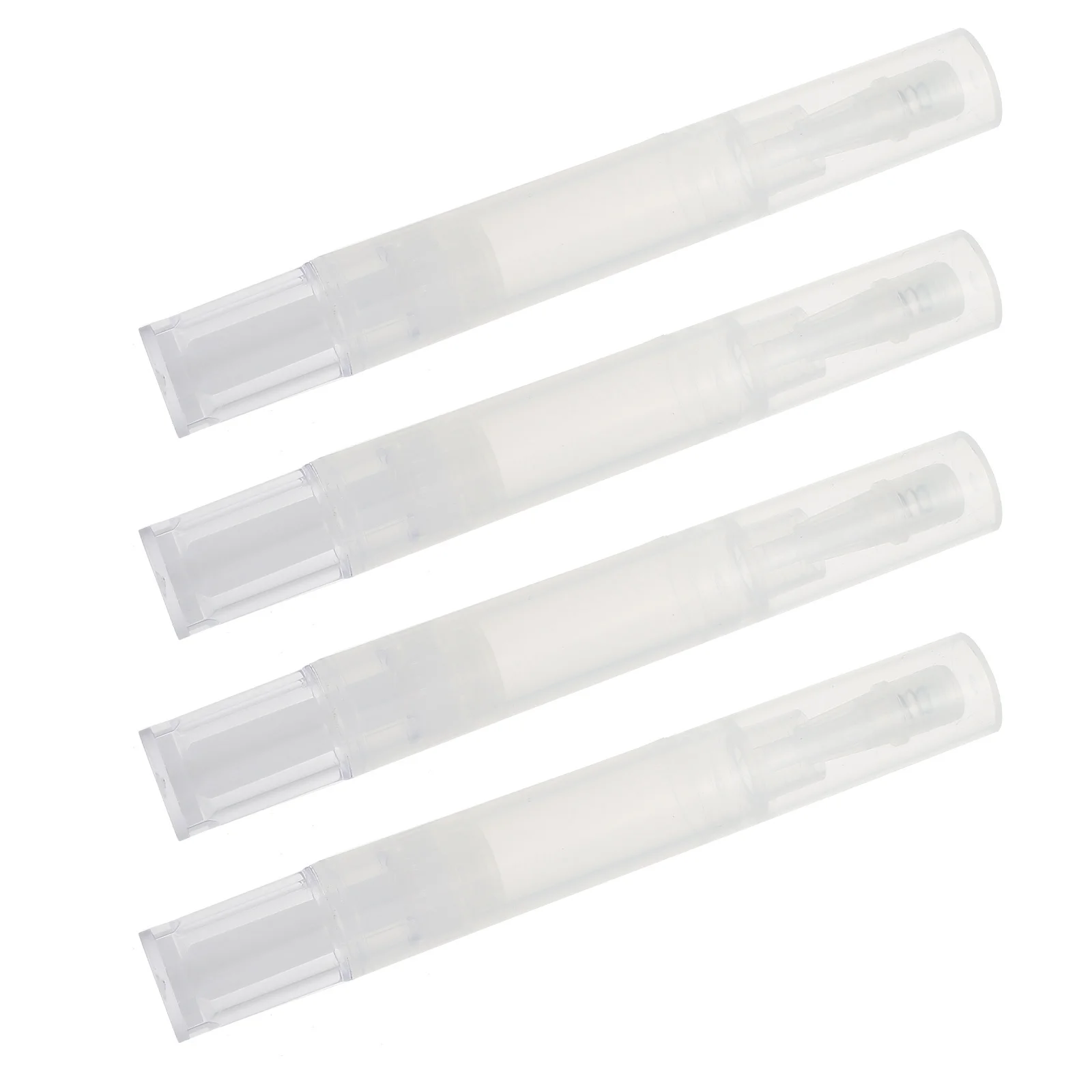 Recharge de vernis à ongles, stylo vide, matériau ABS, brosse torsadée, huile essentielle, brillant à lèvres, applicateur de soins des ongles pour manucure, 4 pièces