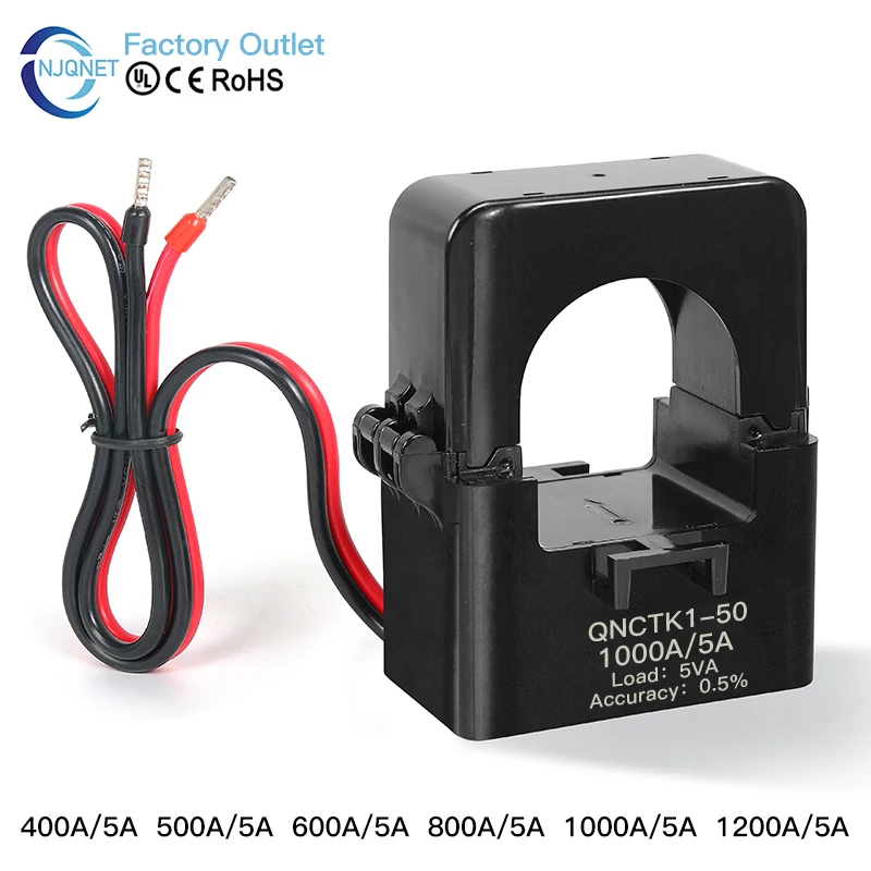 سبليت الأساسية محول التيار QNCTK1-50 1000/5 1200/5 1500A 5A 800/5 ct المشبك الاستشعار الحالي مفتوح نوع محول التيار #3