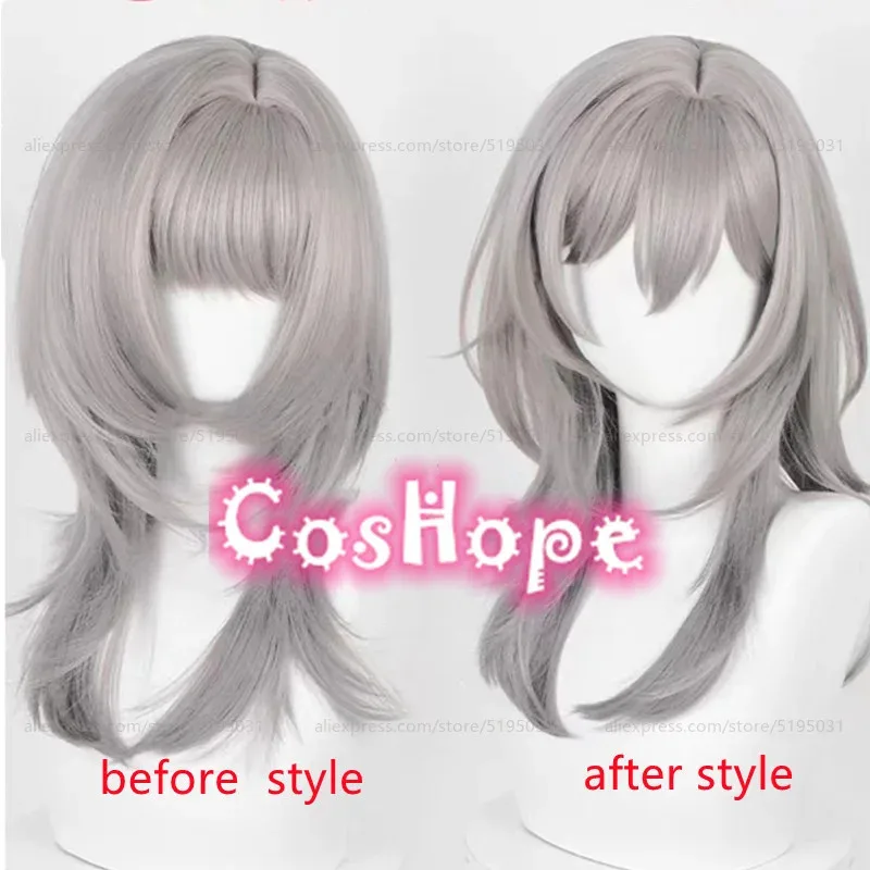 تريل بليزر 52 سنتيمتر رمادي التدرج شعر مستعار أنيمي تأثيري الباروكات مقاومة للحرارة شعر مستعار اصطناعي ؛ 3 ، c'5.b ؛ 8' #3