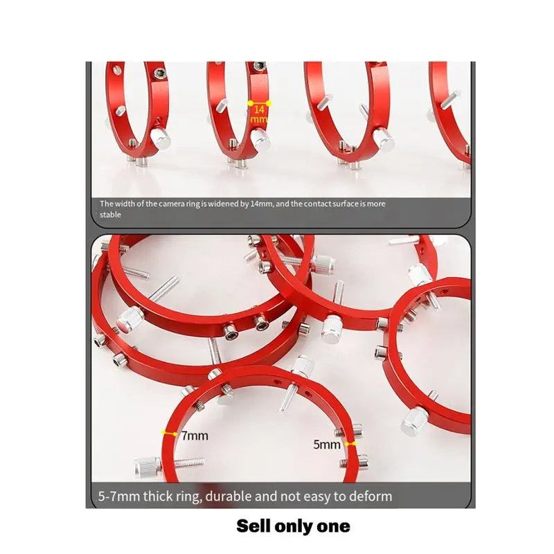 AF93-Star Finder Mount 3-Point Astrophotography Guide Locking Rings For Telescope Mount Finder Pointer 100Mm