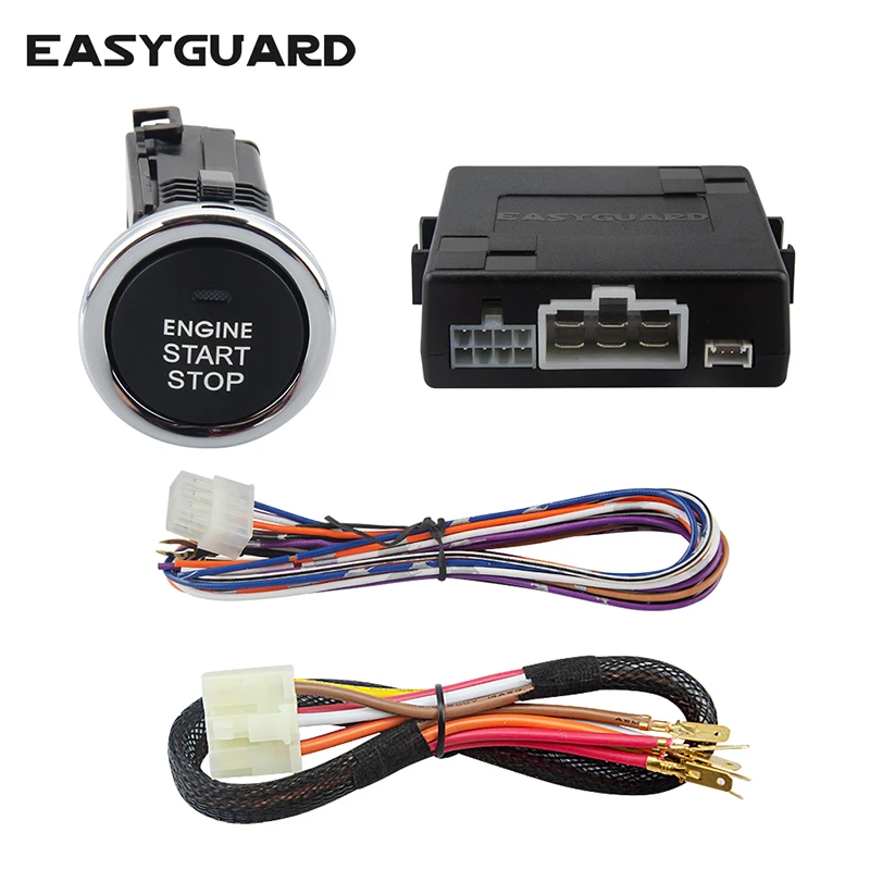EASYGUARD Universal push start button kit ES002-P5 remote engine start (optional) for 12v automatic transmission cars