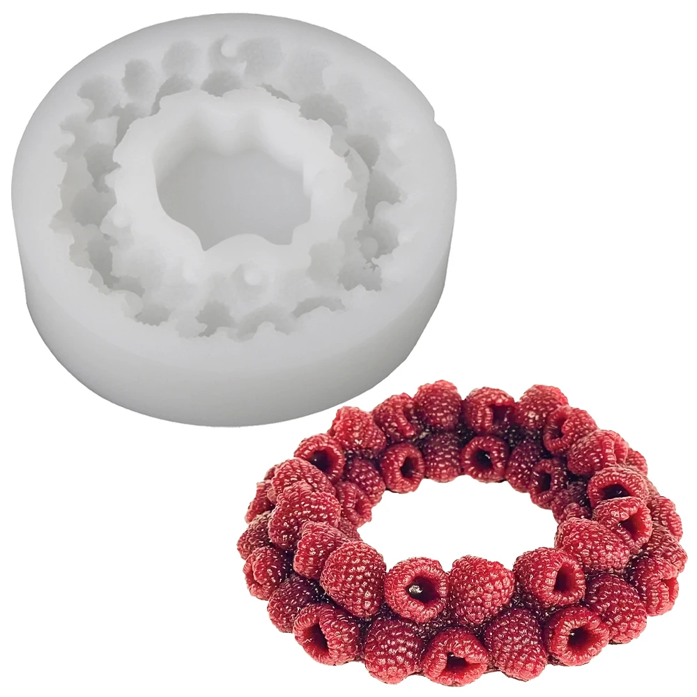 

Circular Raspberry Design Cake Decoration Mold Fruit Mousse Moulds Silicone Cake Mold Chocolate Mold Kitchen Baking Tools