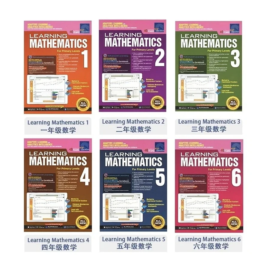 1 Book Sap Learning Mathematics Book Grade 1-6 Children Learn Math Books Singapore Primary School Mathematics Textbook