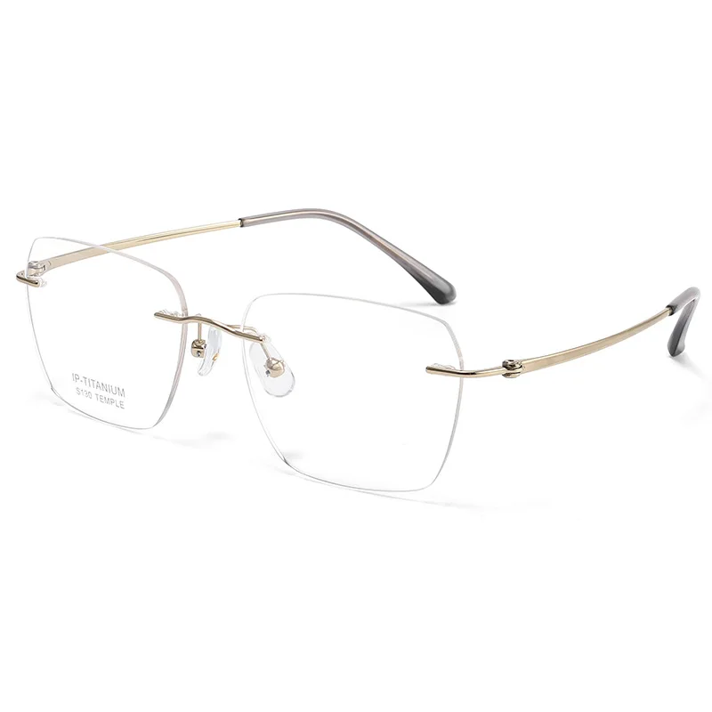 Rimless Ultralight Pure Titanium Glasses Frames Men Eyeglasses Fashion Frameless Women's Eyepieces Luxury Glasses Frame Eyewear