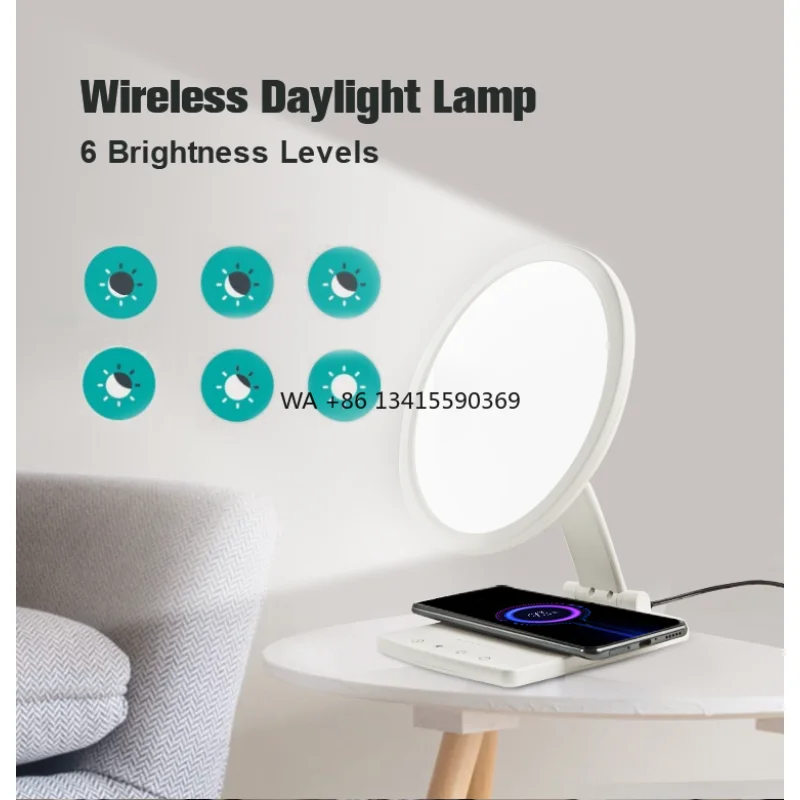 

2025 Novelties Reading Lamp Night Light Sad Daylight Lamp Timed Dimming Led Uv Free Light Therapy Sunlight Light