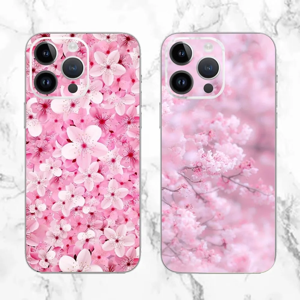 

Pink Sakura Phone Case For iPhone 15,14,13,12,11,Pro Max,Plus,Mini,X,XS,XR,8,7,6,5,5C,S Plus SE Transparent Soft Case