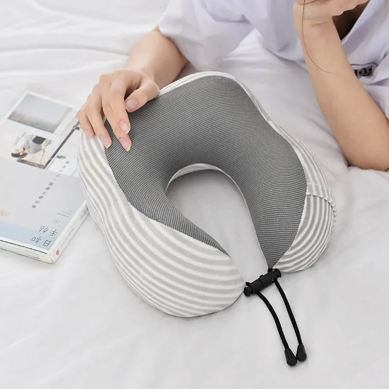 

Travel Car Neck Memory Foam Pillow U-shaped Portable Auto Headrest Pillow Adjustable Traveling Sleeping Car Airplane Neck Pillow