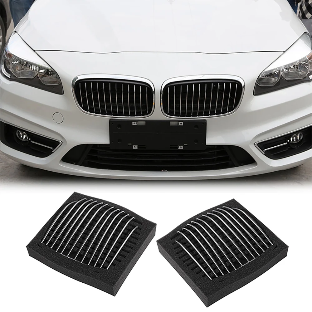 24Pcs Chrome Front Grille Grill Granish Strips Cover Trims for BMW 2 Series Active Tourer F45 F46 2014-2017