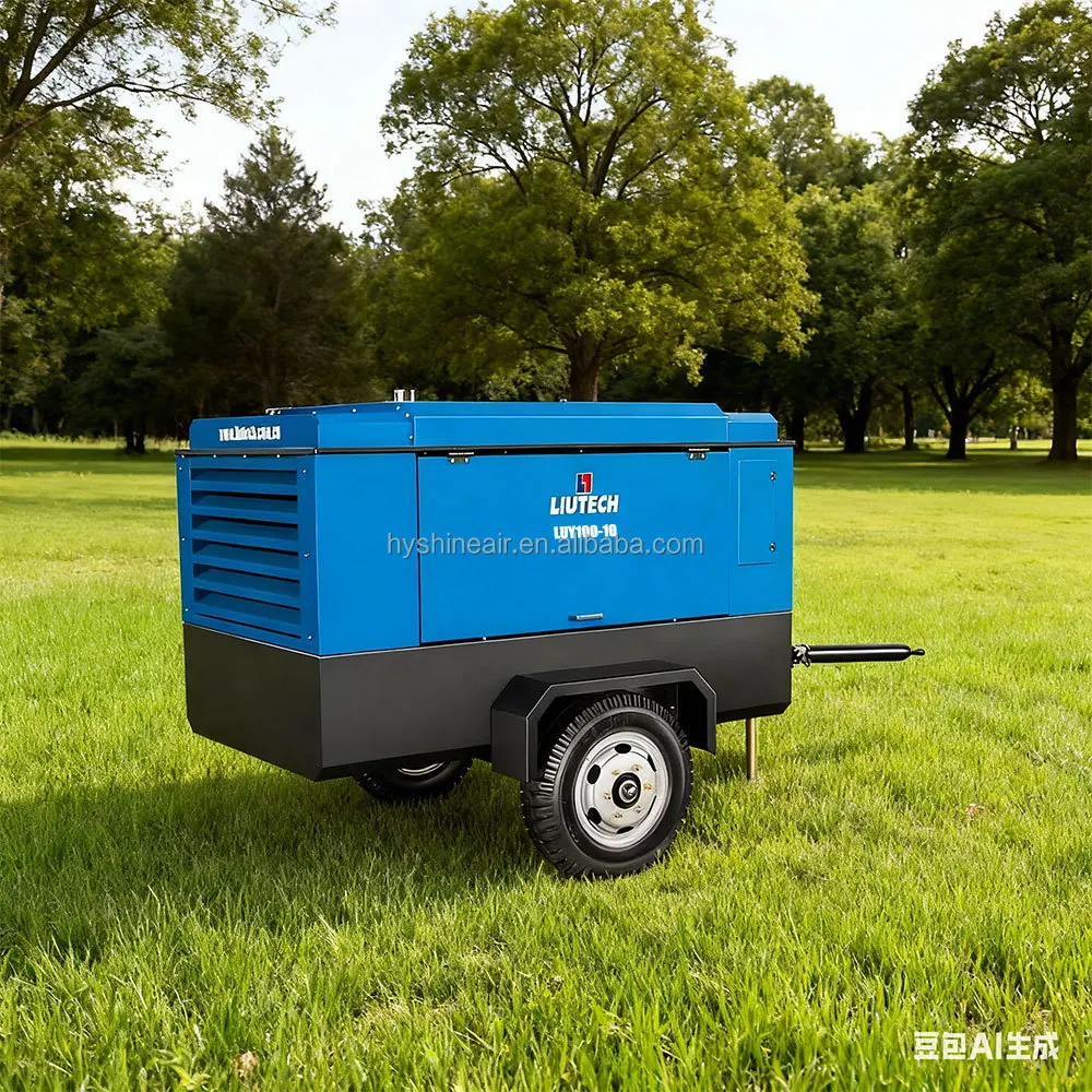 

Atlas Copco LIUTECH LUY100-10 Engine Portable Air Compressor 10bar 150psi 353cfm10m³/min For Mining Drilling Sandblasting