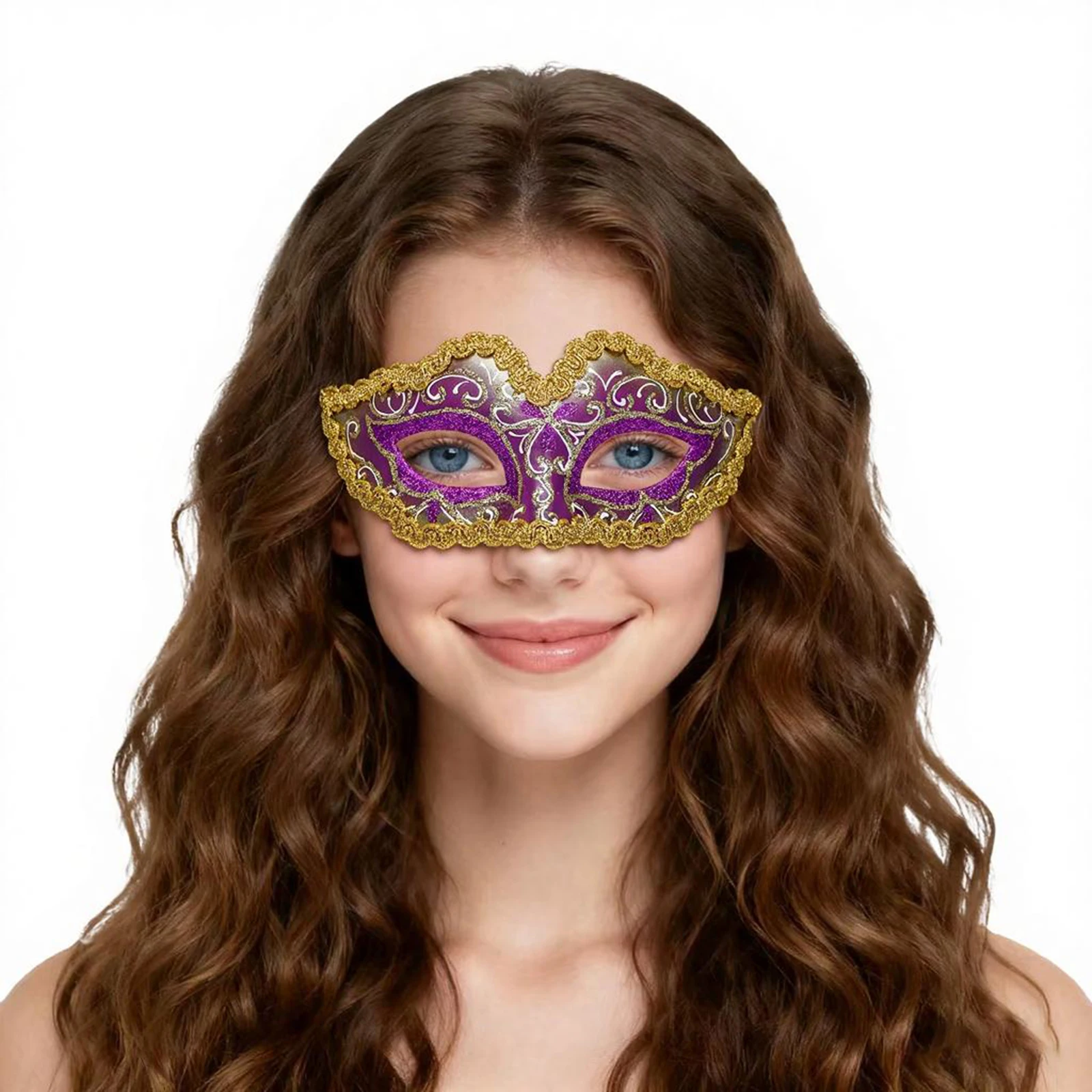 1 Stück luxuriöse Ball-Halbgesichtsmaske, venezianische Karnevalsmaske, hochwertige Maske, perfekt für venezianische Karnevalsumzüge oder Bälle
