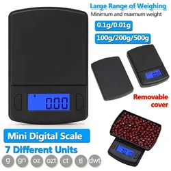 0.1/0.01g High Precision Digital  LED Electronic Scale 500/300/200/100g Kitchen Scales Jewelry Food Weight Balance Scales