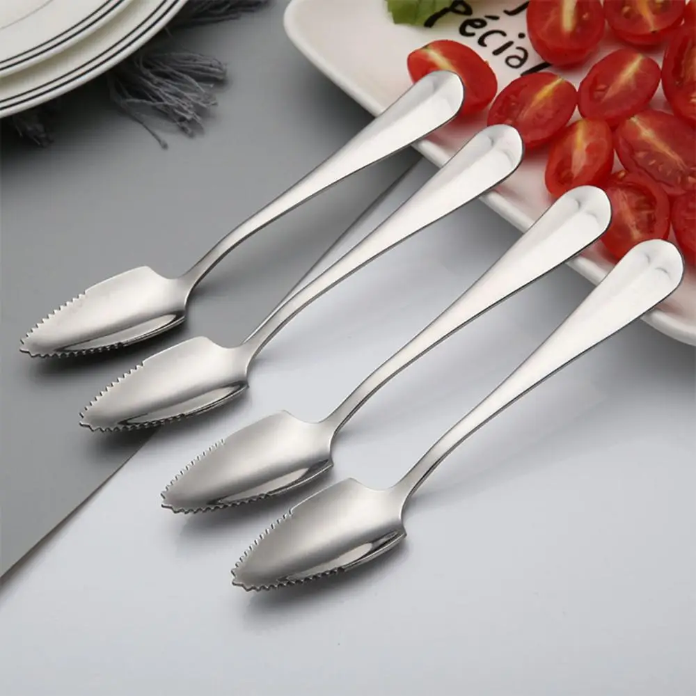 Kitchen Citrus Serrated Edge Scraping Multifunctional Kiwi Scoop Fruit Puree Tool Baby Food Processer Grapefruit Spoon