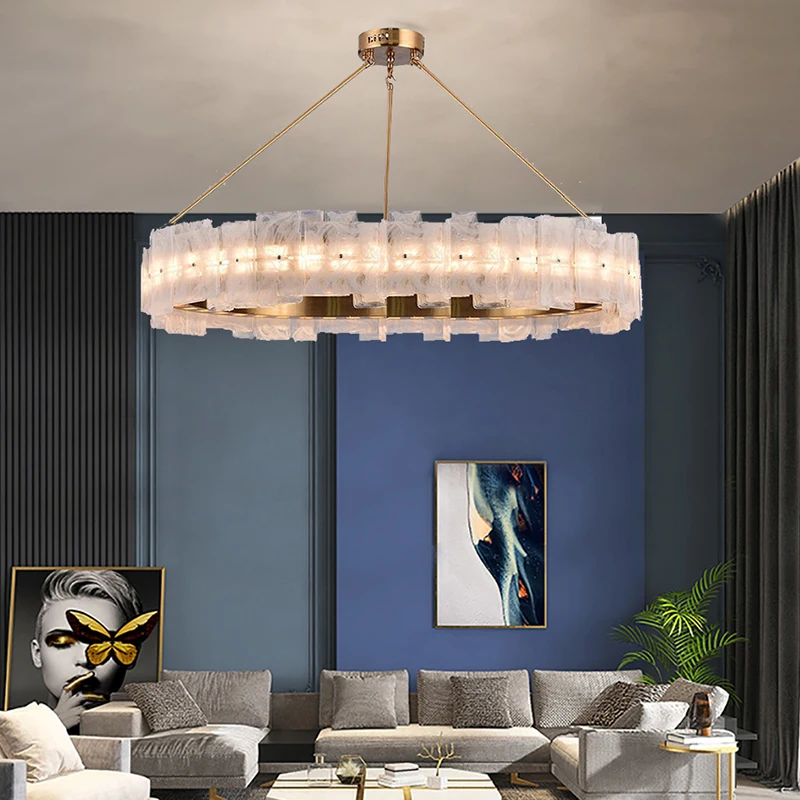 

Cloud White Glass Pendant Lights for Living Room Home Decor LED Circle Lighting Fixture Modern Design Restaurant Lustres