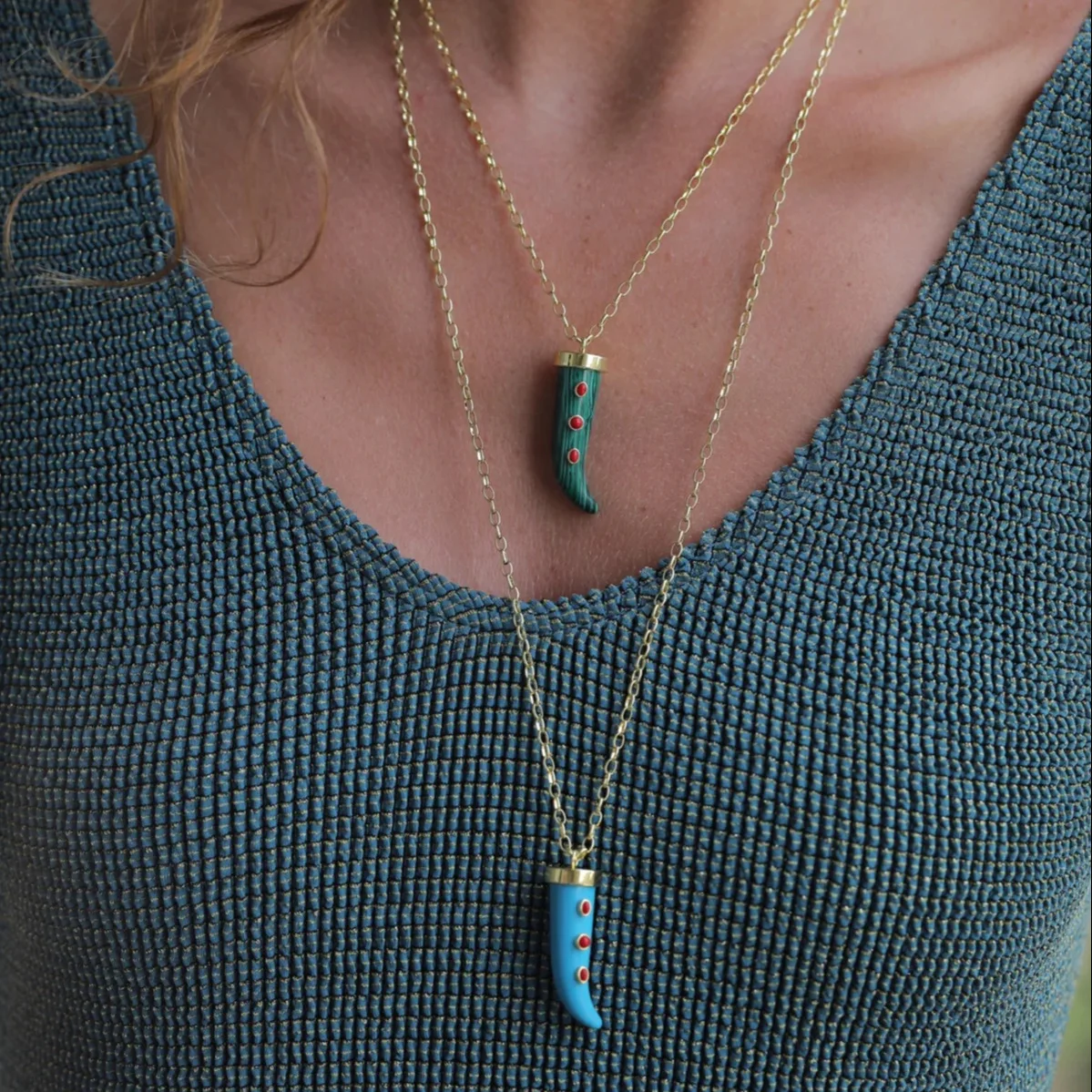 Collares con colgante de pimiento colorido y caliente de acero inoxidable para mujer, Gargantilla estética de chile con cuerno de la suerte italiano, joyería, 1 ud.