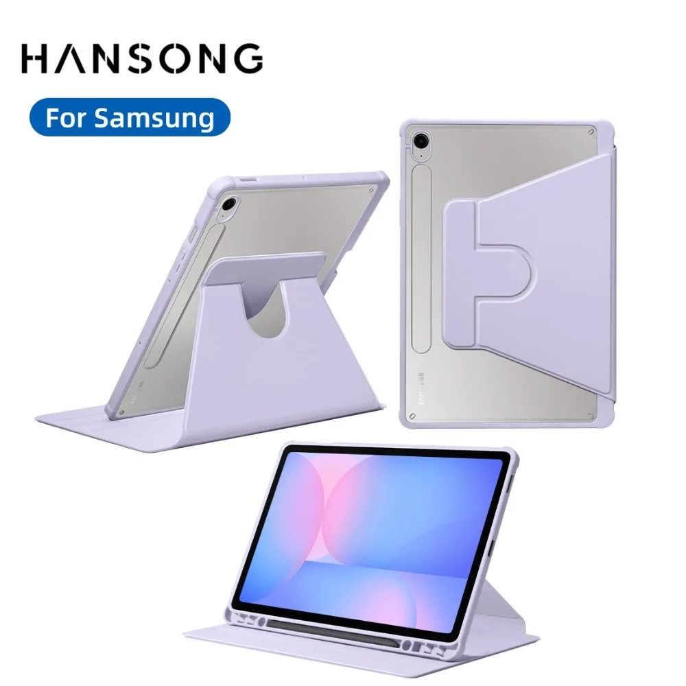 Capa Magnética para Samsung Galaxy Tab S10 Lite SM-X406B, Capa Protetora de Couro PU com Suporte Magnético para Tab S10FE S9FE S9
