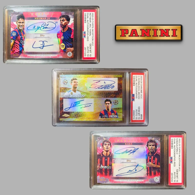 

Topps Chrome Inception Ucc Messi Cr7 Neymar Yamal Kaka Pirlo Diy Football Star Autograph Psa Trading Cards Brick Gift Collection