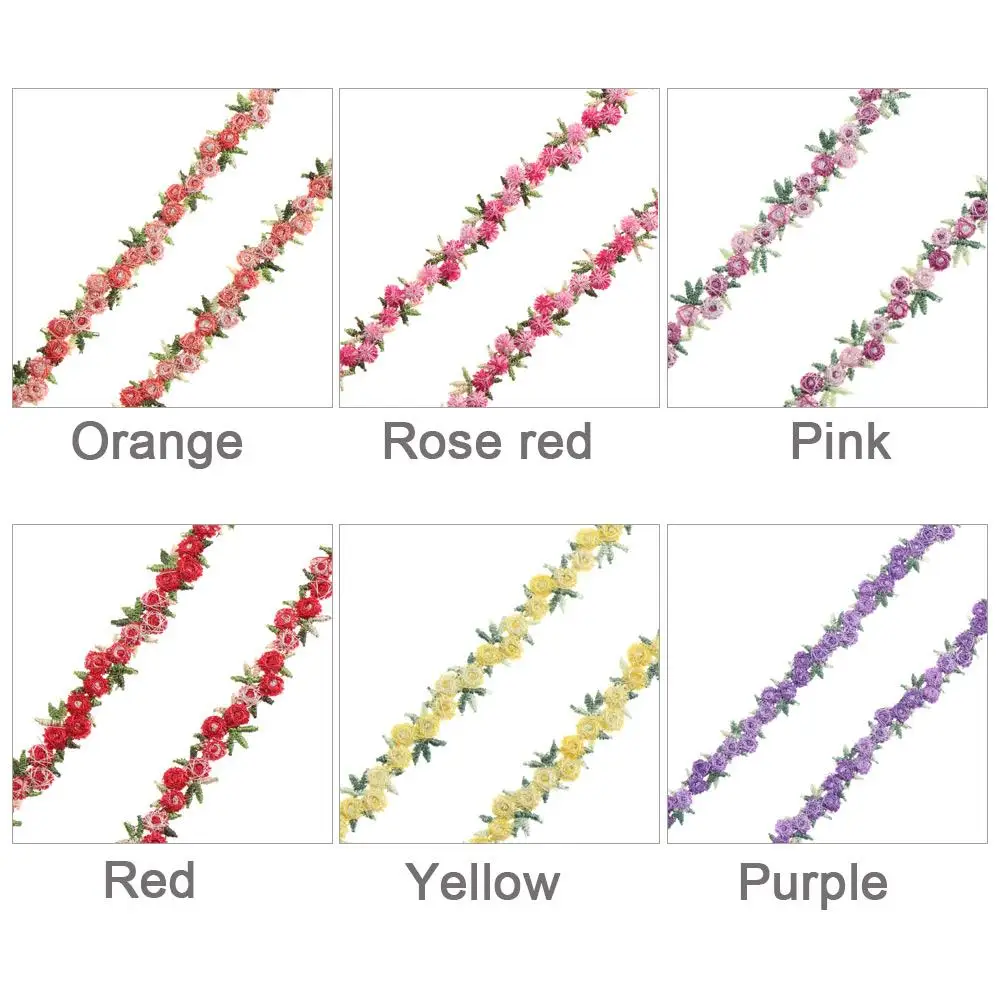Clothes Accessories Polyester Wedding Dress Embroidered Water soluble Flower Lace Trim Ribbons Fabric Trim