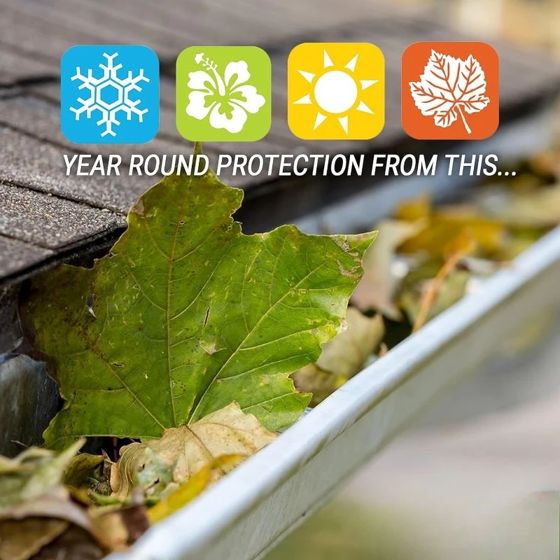 واقي مزراب Pro - حشوة مزراب إسفنجية على طراز K مقاس 6 بوصات مع حماية أوراق دائرية عامة وتركيب سهل بنفسك - GSK632-3