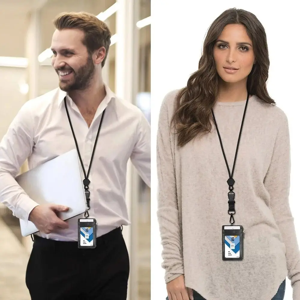 

3 in 1 ID Card Badge Lanyard Reusable Multi-function Neck Straps Key Chain Heavy Adjustable Mobile Phone Lanyard Students