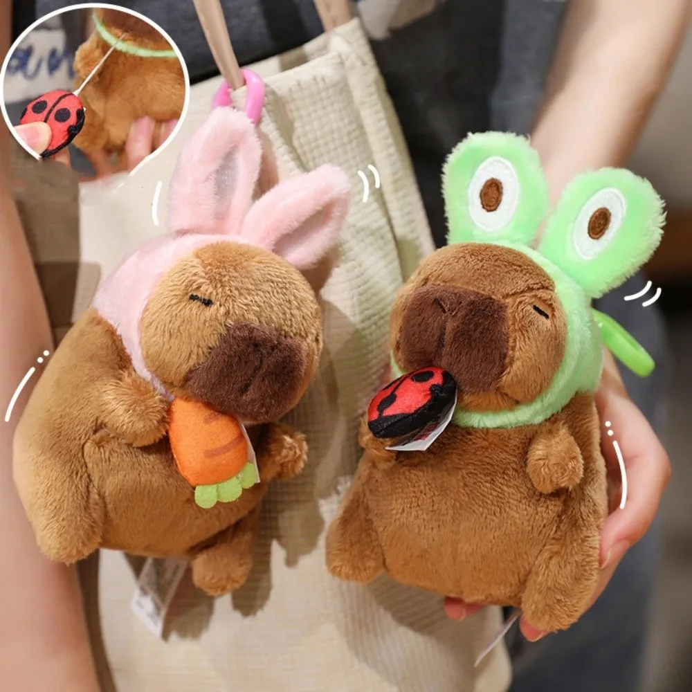 

Plush Doll Keychain Stuffed Shy Cat Dog Keychain Funny Soft Capybara Plush Pendant Animal Cute Plush Doll Pendant Kid Boys
