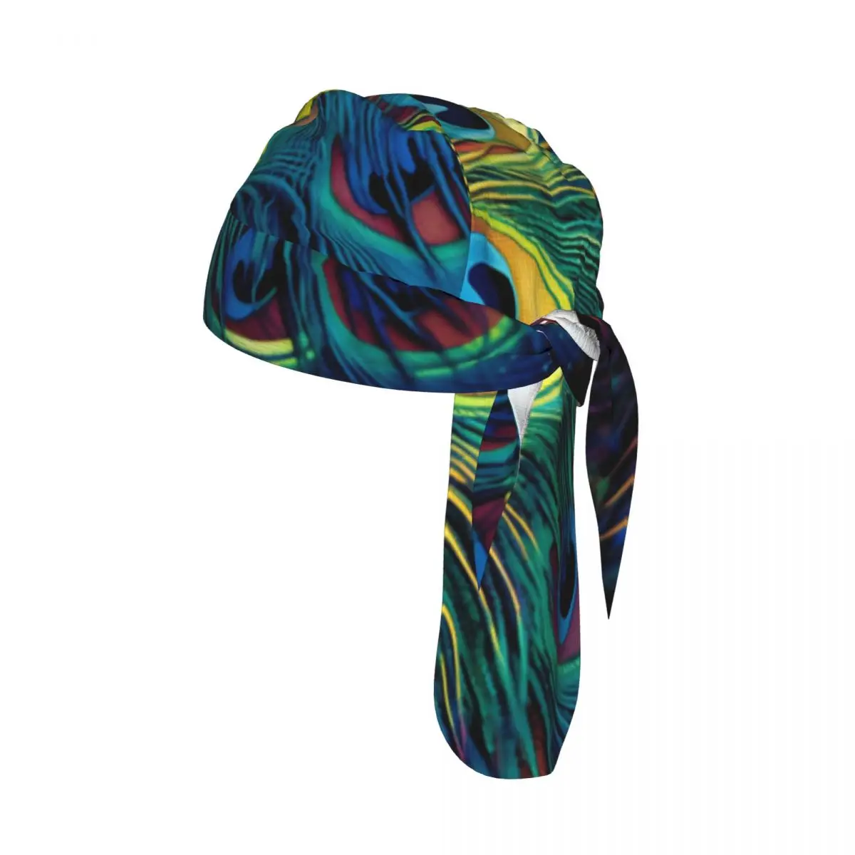 Cycling Breathable Cycling Headwear Colorful Peacock Quick-Dry Bicycle Scarf Cap