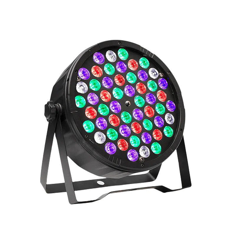 

luz Par LED plana de colores RGBW, 54x3W, DMX512, Control para DJLive, Disco, fiesta familiar, Bar, escenario, envío rápido