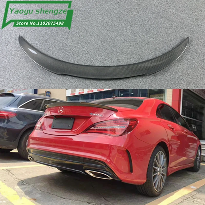 FD Style Carbon Fiber Rear Roof Spoiler Trunk Lip Wing For Mercedes CLA Spoiler CLA45 W117 C117 CLA 200 250 260 AMG 2013-2017