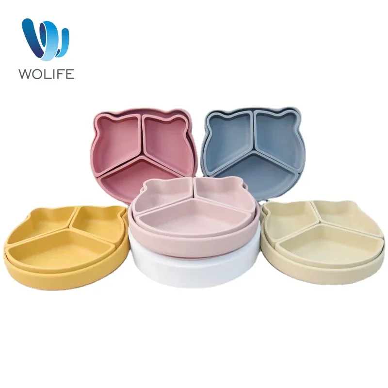 

New Products BPA Free Kids Silicone Bowl Baby Feeding Silicone Dishes silicone dinner plate