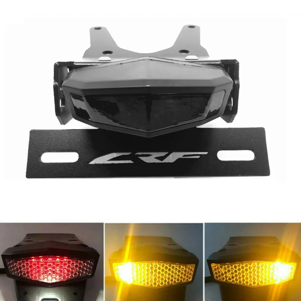 

For HONDA CRF250L 2012 - 2021 LED Motorcycle License Number Plate Holder Bracket Tail Tidy Fender Turn Signal Light