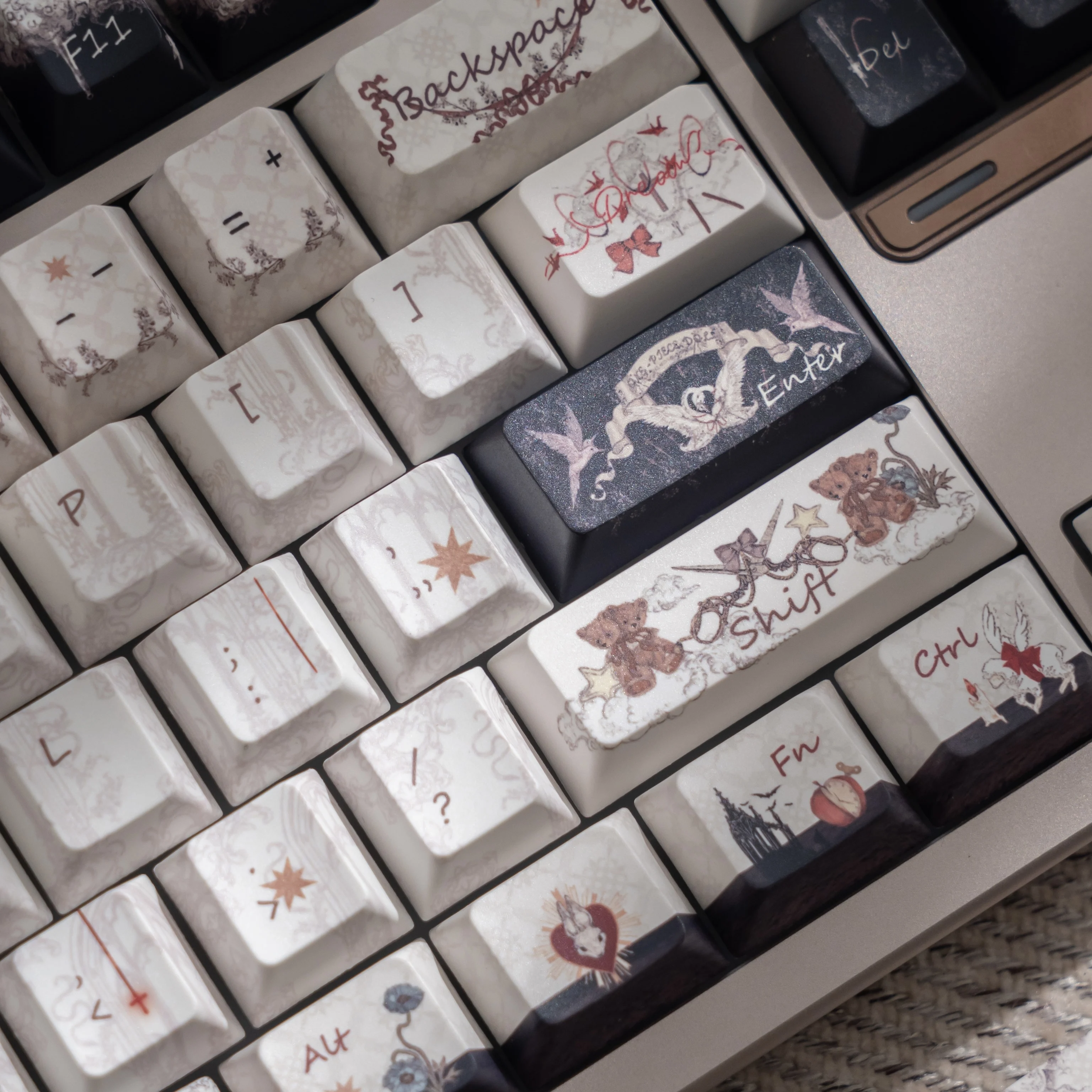 

Набор колпачков для клавиш на тему Symbiosis PBT Cherry Profile, оригинальные колпачки ручной работы на заказ для механической клавиатуры, аксессуары, подарок «сделай сам»