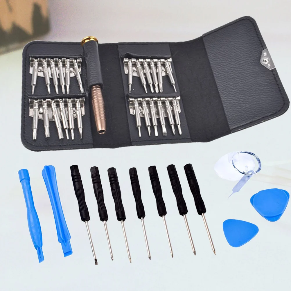 

1Set Phone Tablet Computer Repair Tool Kit Pry Disassembly Tools Magnetic Handle Durable Chromium Vanadium Steel Bag