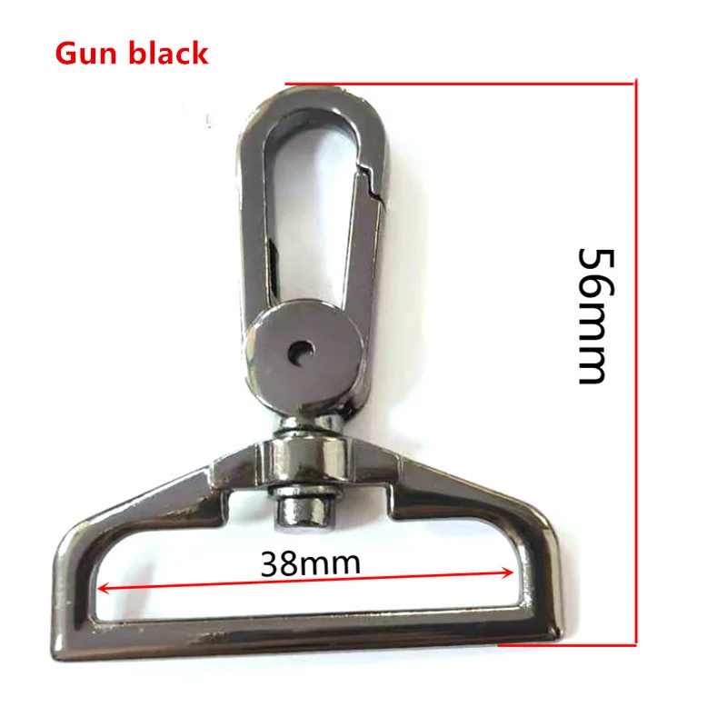 5pcs Metal 38mm D Ring Swivel Eye Snap Hook Trigger Clasps Clips for Leather Craft Bag Strap Belt Webbing Keychain Large Size