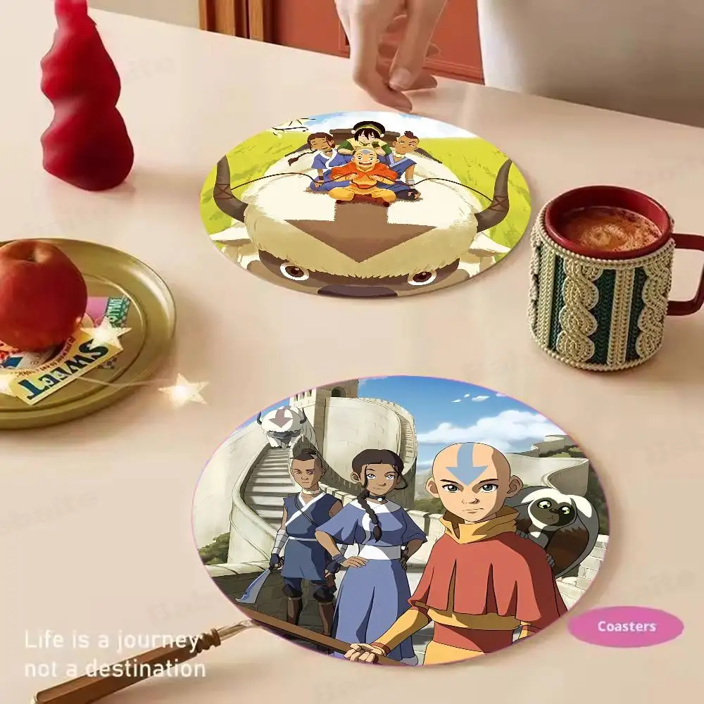 Avatar The Last Airbender Themed Wooden Coaster Non-Slip Heat Resistant Dining Table Decoration Cafe Restaurant Unique Gift