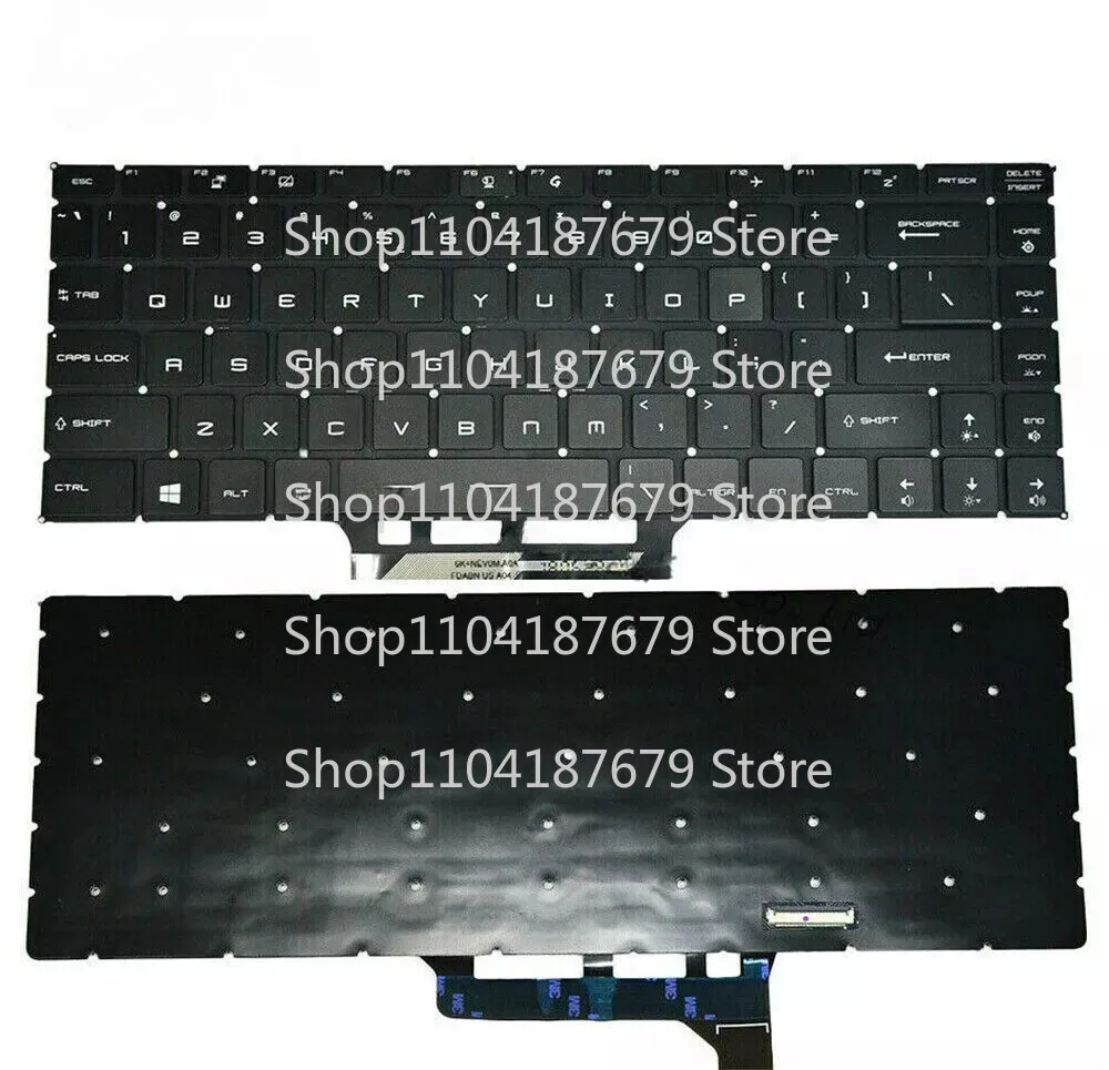 1pcs for MSI GS65 GS65 Stealth GS65VR MS-16Q2 Keyboard Backlit US Laptop Replacement