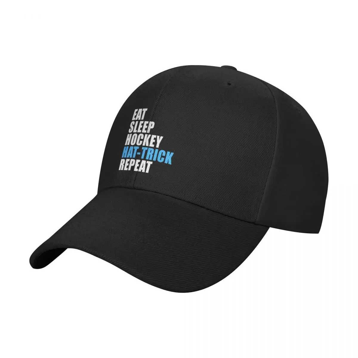 Eat sleep hockey hat-trick repeat II Baseball Cap custom Hat Sun Cap Uv Protection Solar Hat For Women Men's