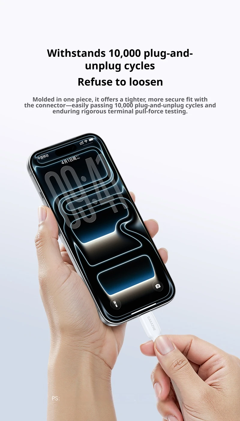 SAMZHE Dual Type-C PD100W Schnellladekabel für Huawei Pura80 Honor Apple 17/16/15 Xiaomi Laptops iPad USB-C Ladekabel – Detail 8