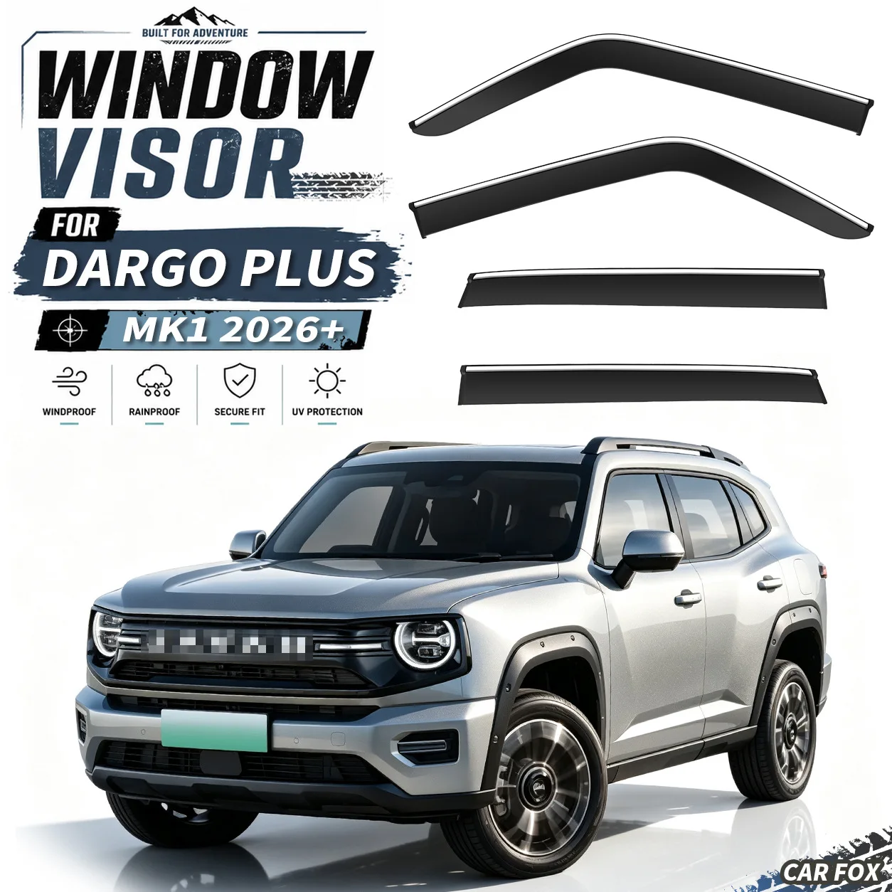 For Haval Dargo PLUS Rain Visor Haval Dargo PLUS Window Visor