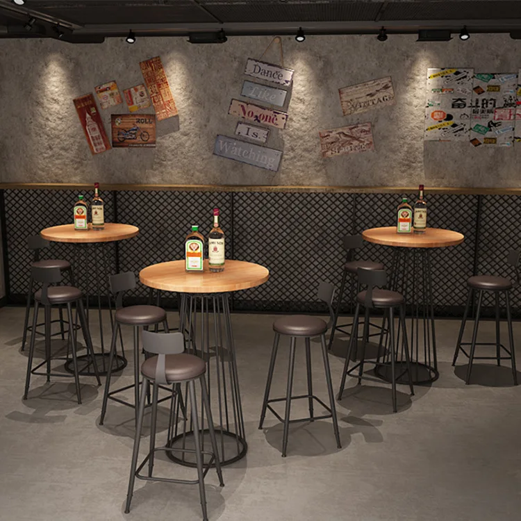 American pub 23 people round bar table creative cafe high bar table bar table combination