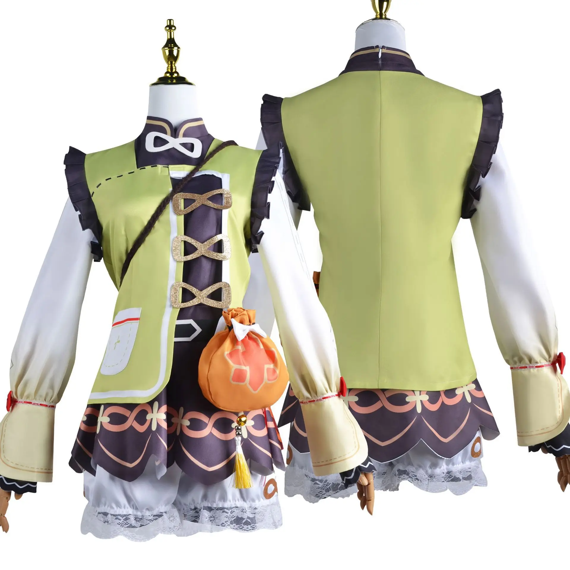 YaoYao Genshin Impact Cosplay disfraz Lolita vestido encantador uniforme peluca Halloween carnaval fiesta trajes juego de rol para niñas