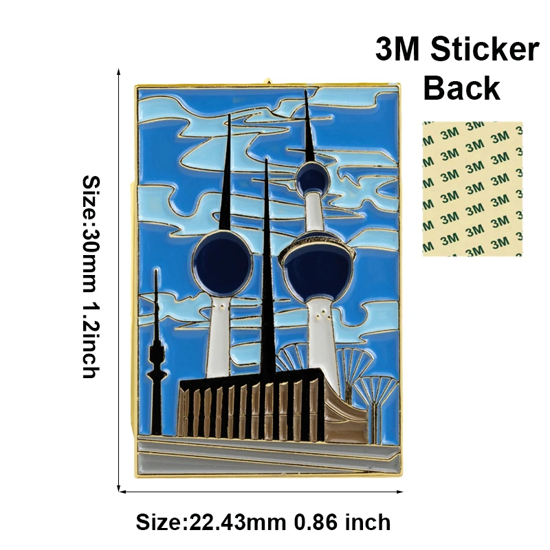 Saudi Arabia Mobile Phone 3M Sticker Badge Metal Pin Broooches Pins