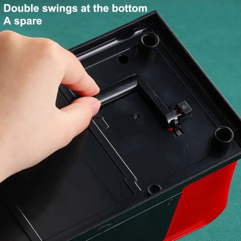 

Easy-To-Use Manual Card Shuffler with Handle Anti-Cheat Mechanism Poker Card Shuffler 2 Deck Capacity Hand Crank